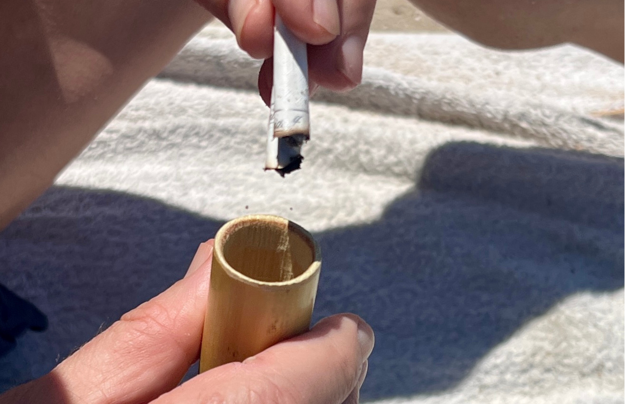 cigarette butts beach ashtray